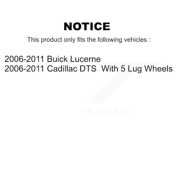 Rear Disc Brake Rotor For 2006-2011 Buick Lucerne Cadillac DTS